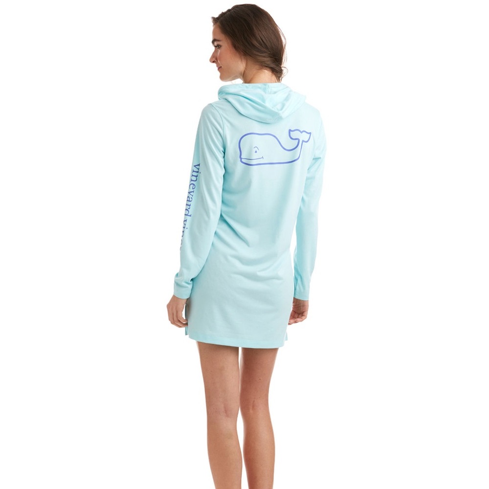 Long-Sleeve Heather Whale Performance Cover-Up